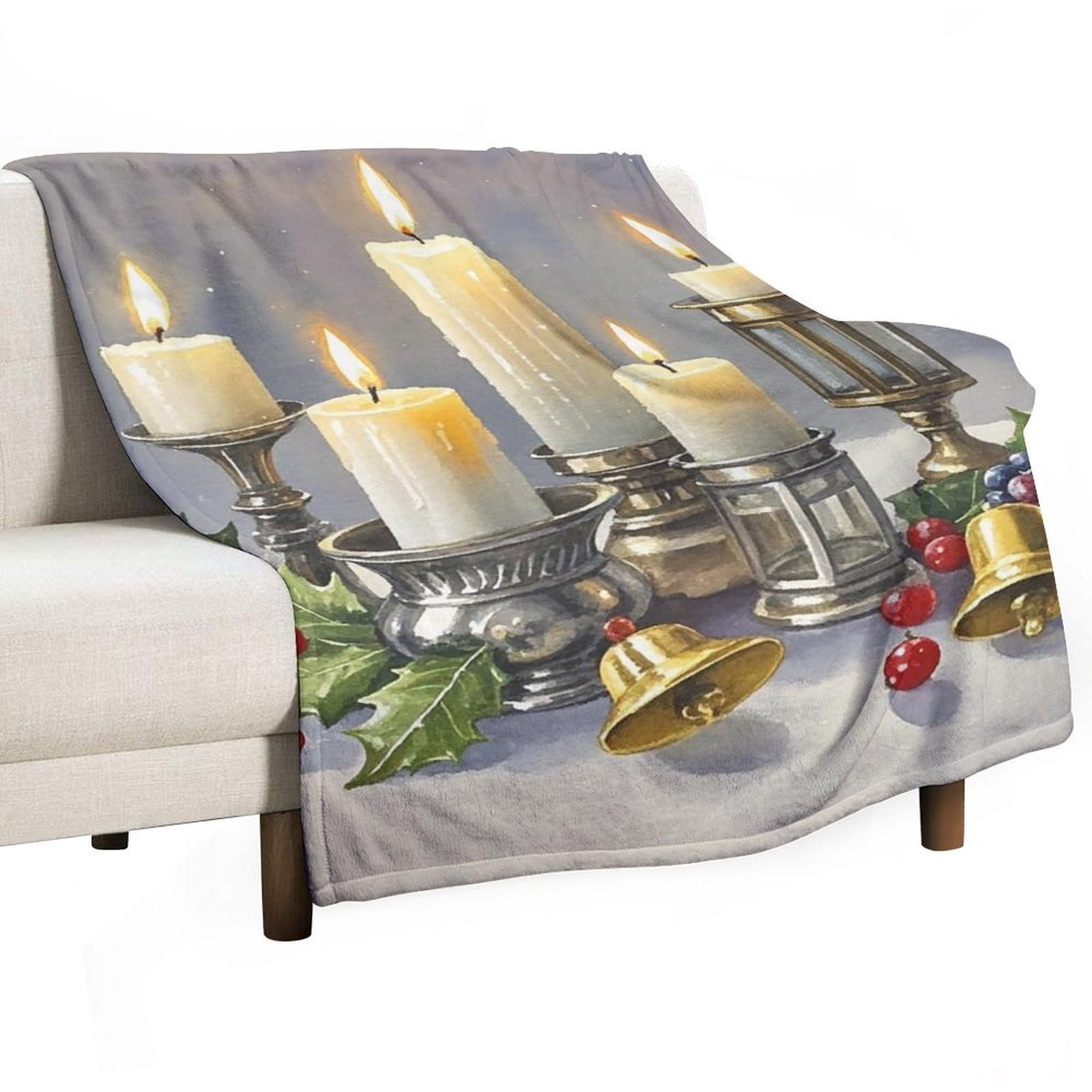 Couverture flanelle Noël pour cocooning sur le canapé ou nuits douillettes en camping
