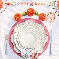 Vista 3 de Juliska Jardins du Monde Whitewash Plato