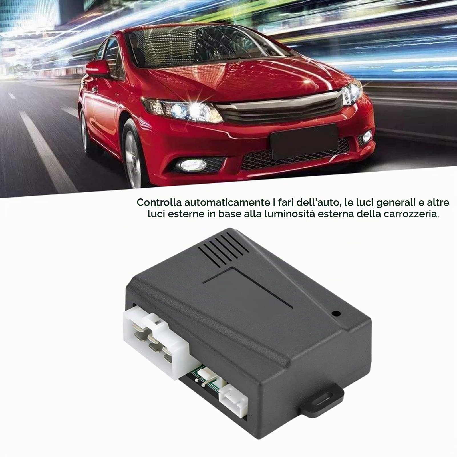 Kit Sensore Fari Automatico, Kit Fari Automatici per Auto, Allarme e Sicurezza per Auto, di Modifica del Controllo del Sensore Fari Automatico per Auto Universale