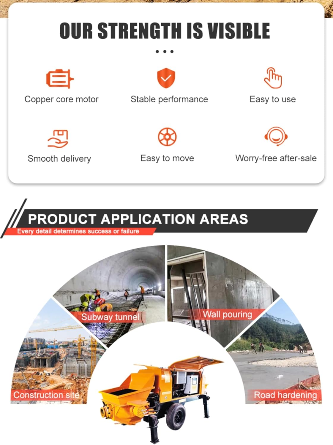 30 Pump Concrete Pump Machine, High Performance Concrete Pump, Small Mobile Concrete Pump