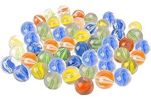 ARSUK 40 Pcs Glass Marbles Set for Plant Decoration