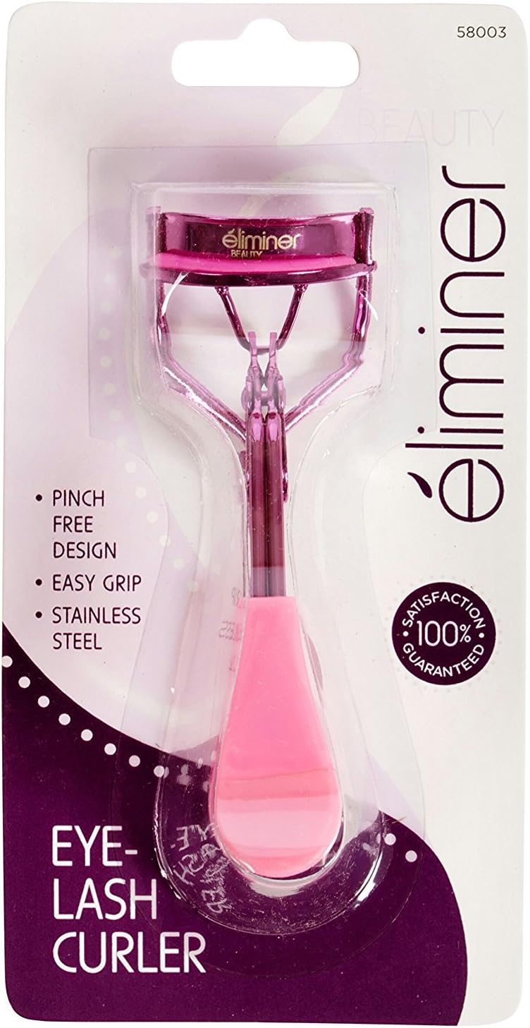 Eyelash Curler For Longer Fuller Thicker Lashes, Universal Pinch Free Design, Fits All Eye Sizes, Pink- By Eliminer
