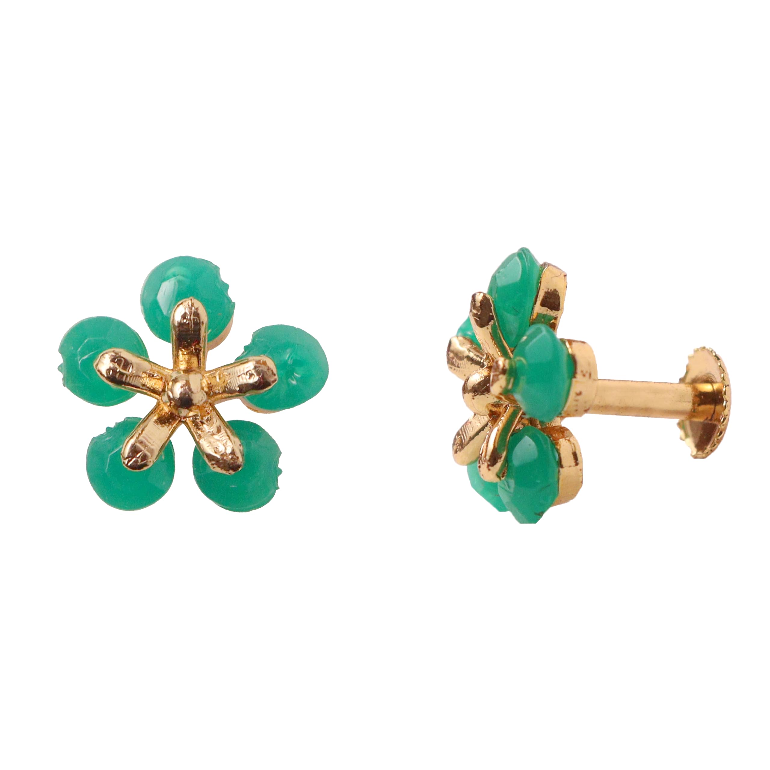 CUTE GOLD One Gram Gold Plated Fashion Jewellery Traditional Covering Earring for Women & Girls (Green) (B0CR3S5XCP) Amazon Price History, Amazon Price Tracker