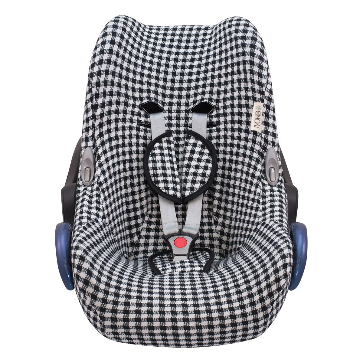 JYOKO Kids Funda de algodón para Silla de Coche Compatible con Maxi Cosi Cabriofix, Portabebe gr 0 (Vichy)