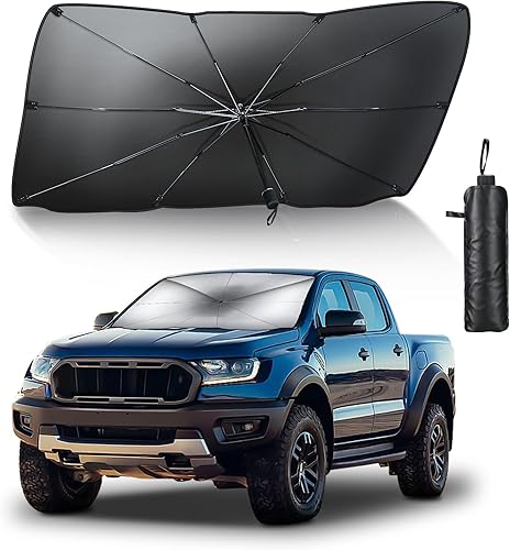 Parasol plegable para parabrisas de automóvil, para bloquear los rayos ultravioleta y el calor para mantener el automóvil fresco, fácil de almacenar