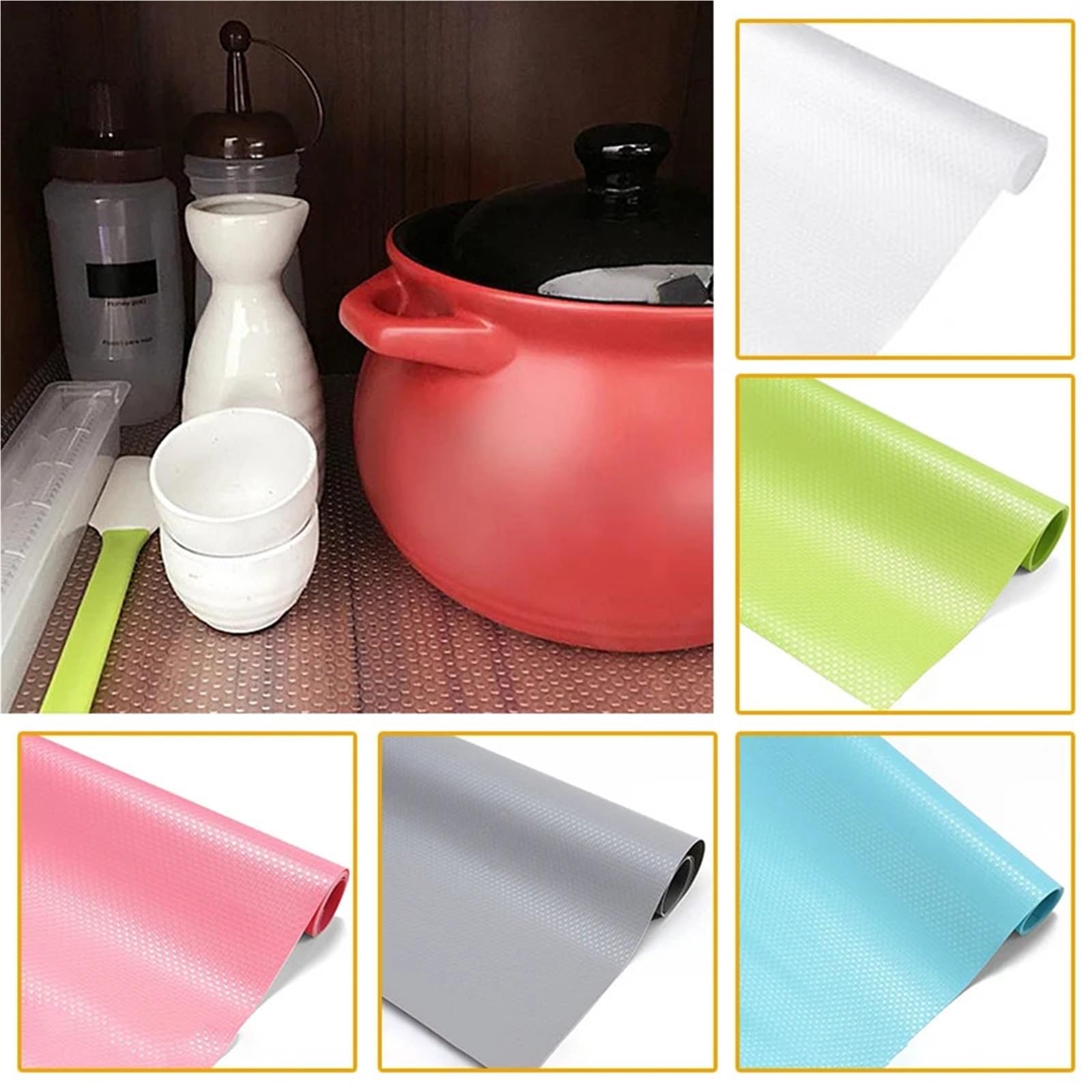 Tapete for cajones de 60x150CM, 3 rollos, mesa cocina, revestimiento for estante, alfombrillas, almohadilla for armarios, mantel papel impermeable for armario Para Armario(Clear)