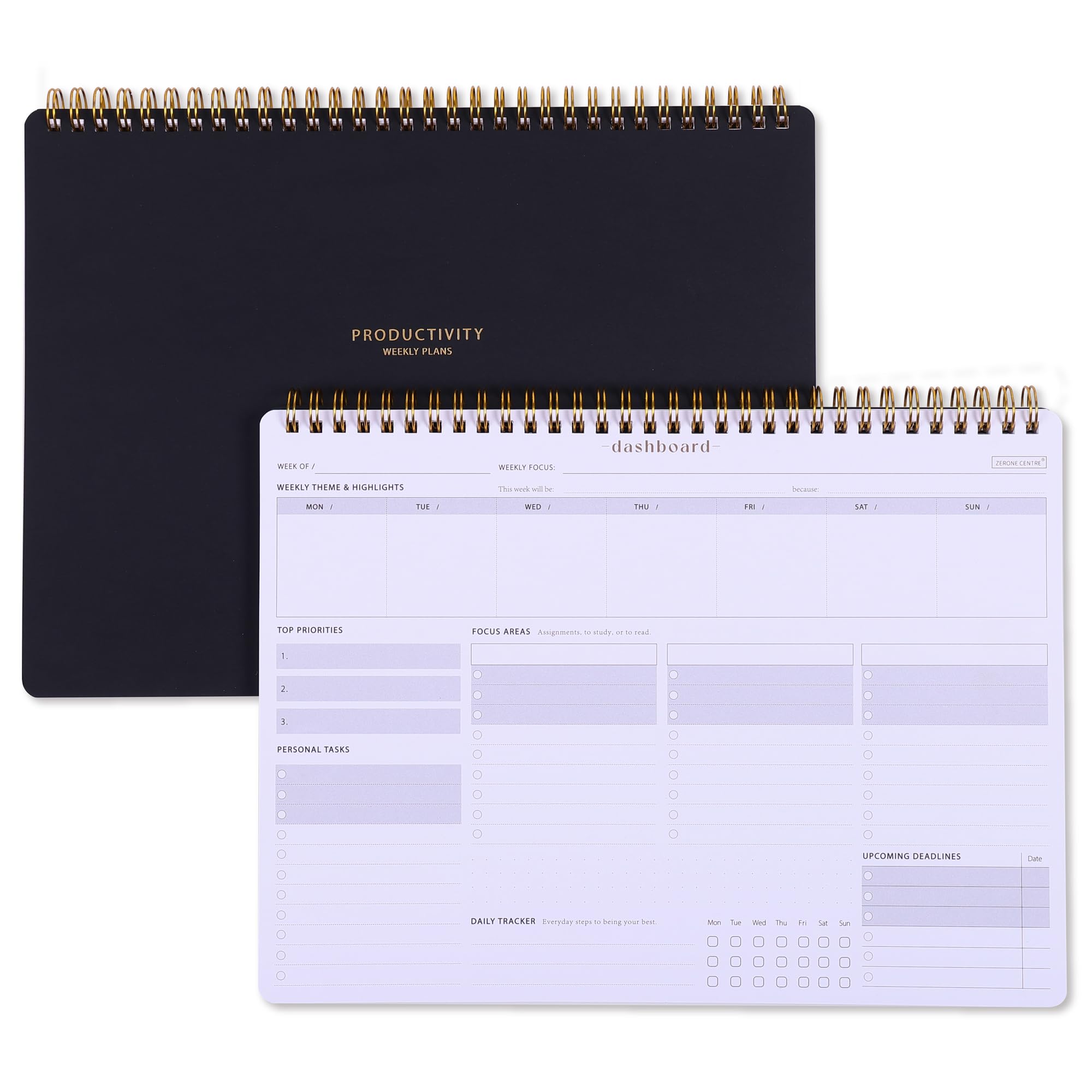 Weekly Academic Planner for Student - 54 Weeks Spiral Dashboard Desk Pad Is The Perfect Organizer for Managing Your School & Personal Life - Study