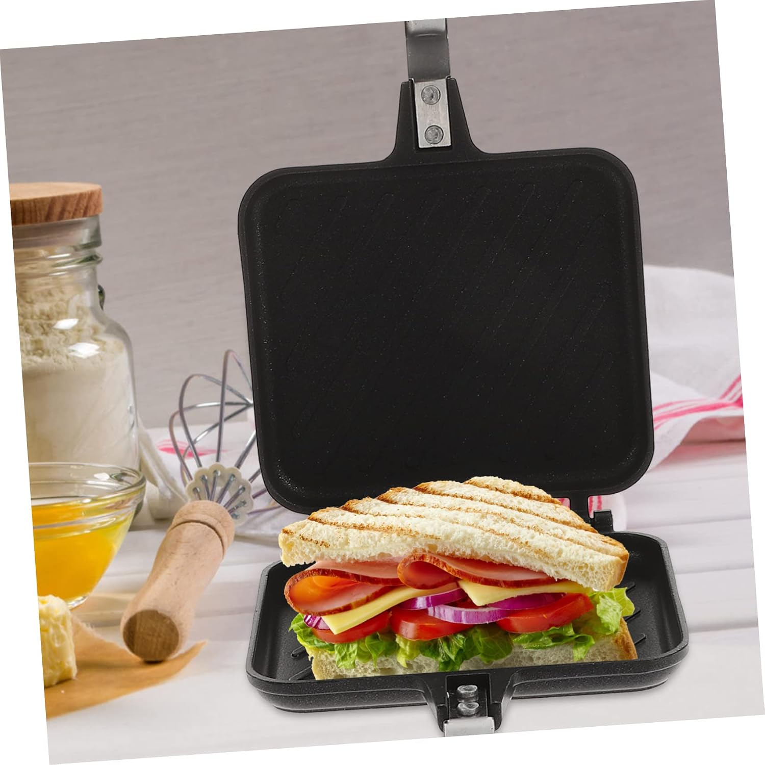 Sandwich Baking Tray Double Sided Sandwich Maker Nonstick Egg Frying Pan Kitchen Cookware