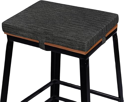 Miniatura 8 de baibu Cojines rectangulares para taburetes de bar, antideslizantes para sillas de comedor, cojines para taburete de banco de cocina con funda