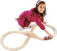 Vista 3 de Set de ocho trenes Melissa & Doug, Figura de madera clásica (22 Piezas)