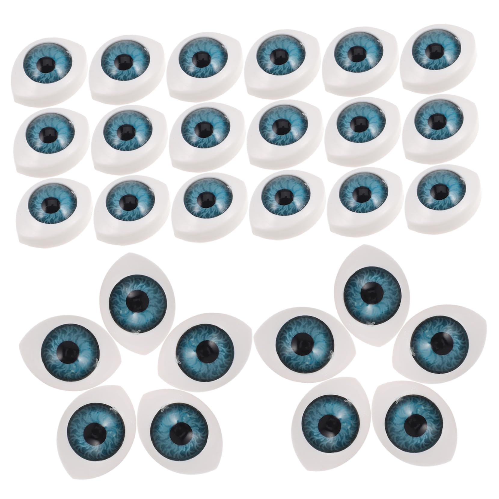 Globes oculaires ovales de qualité supérieure NUOBESTY en résine bleue pour figurines