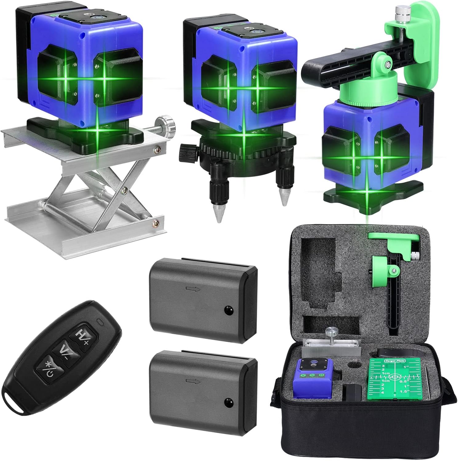 Mini Multifunctional 12 Lines Level 3° Self-Leveling Hine USB Reable Lithium Battery Leveling with Vertical Horizontal Lines