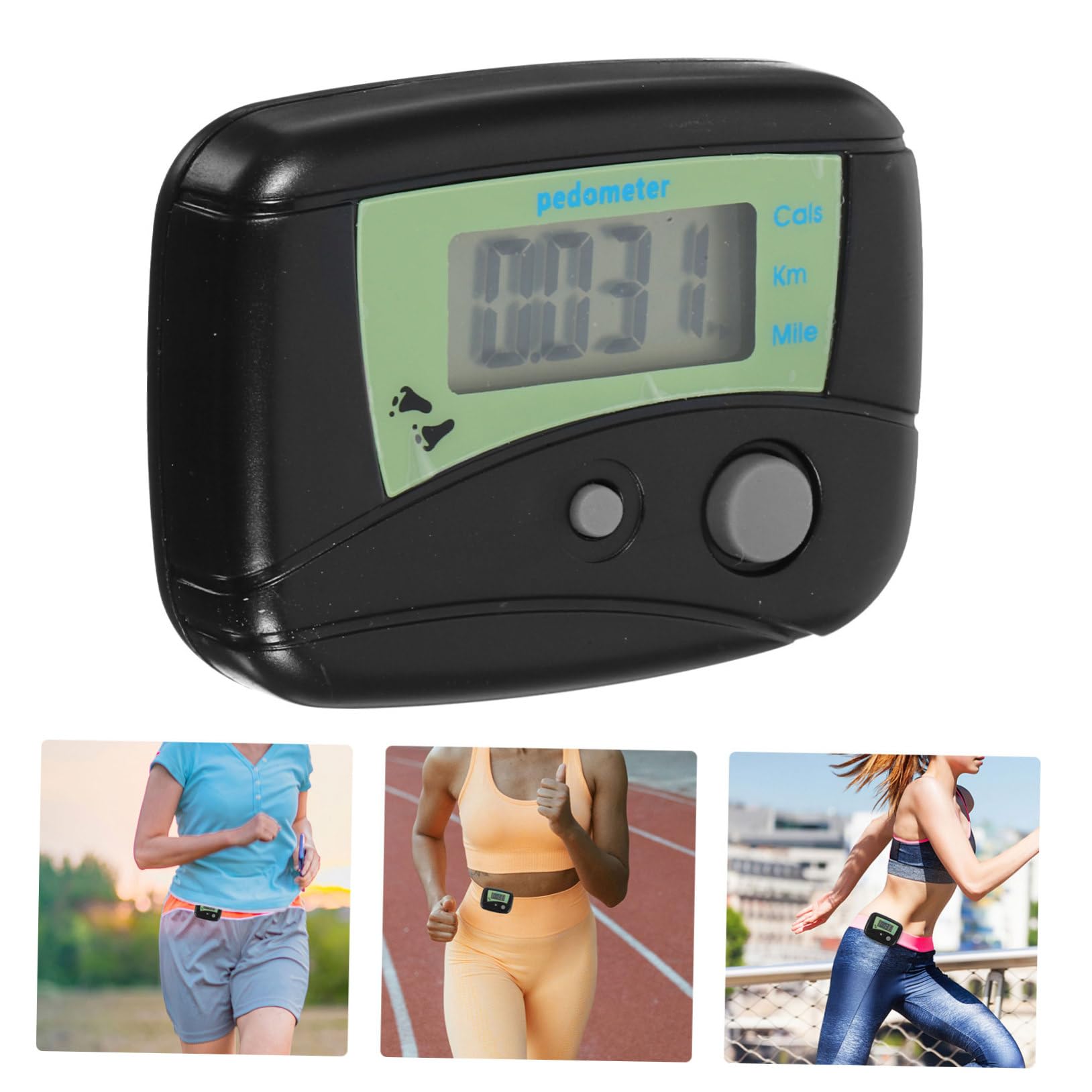 Mipcase 10 Pièces podomètre numérique Compteur de Pas numérique Compteur de Distance à Pied traqueur de Distance à Pied Compteur de Pas podomètre Compteur de Calories Pas à Pas Black