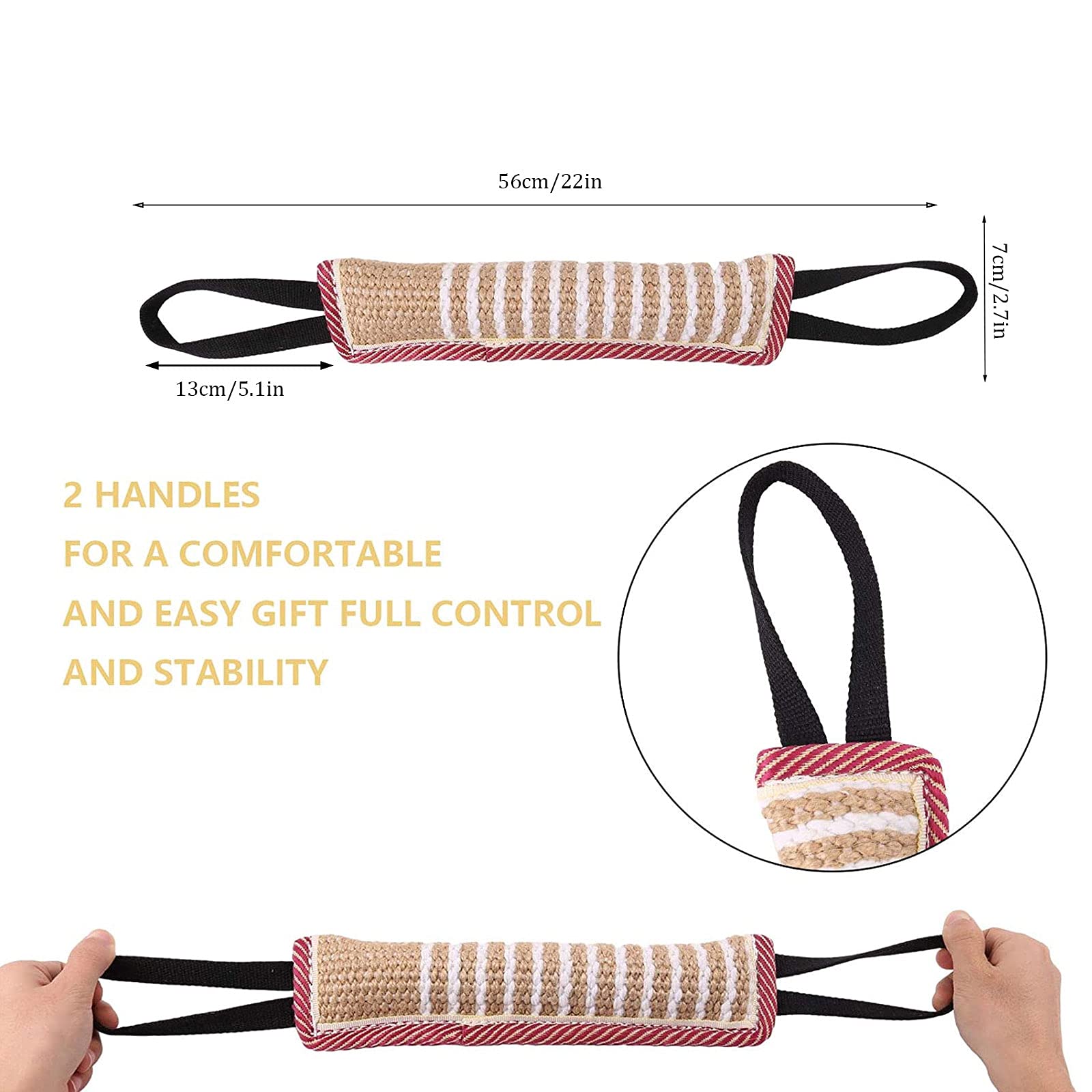 Seasboes Massaggiagengive per cani 30 cm Giocattolo interattivo con due manici