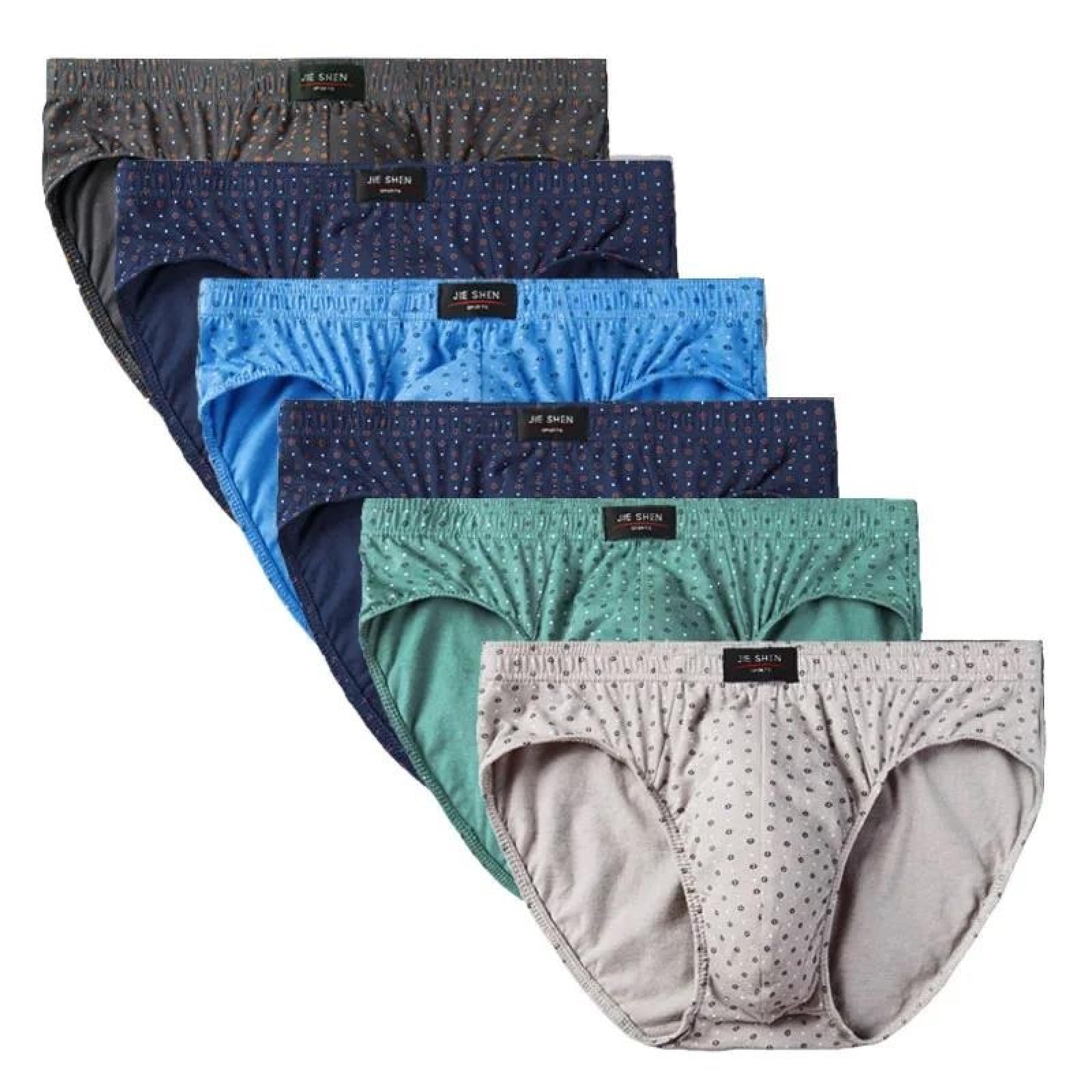 Avfora Boxer Aderenti da Uomo 6 Pezzi Taglie Forti Slip da Uomo Slip A Triangolo Cotone Traspirante 6XL 7XL 8XL,17,3XL