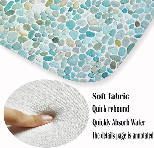 Miniatura 4 de El baño utiliza tapetes de baño absorbentes antideslizantes, tapetes de cocina, alfombras artísticas 3D de piedra pequeña (30 x 18 pulgadas)