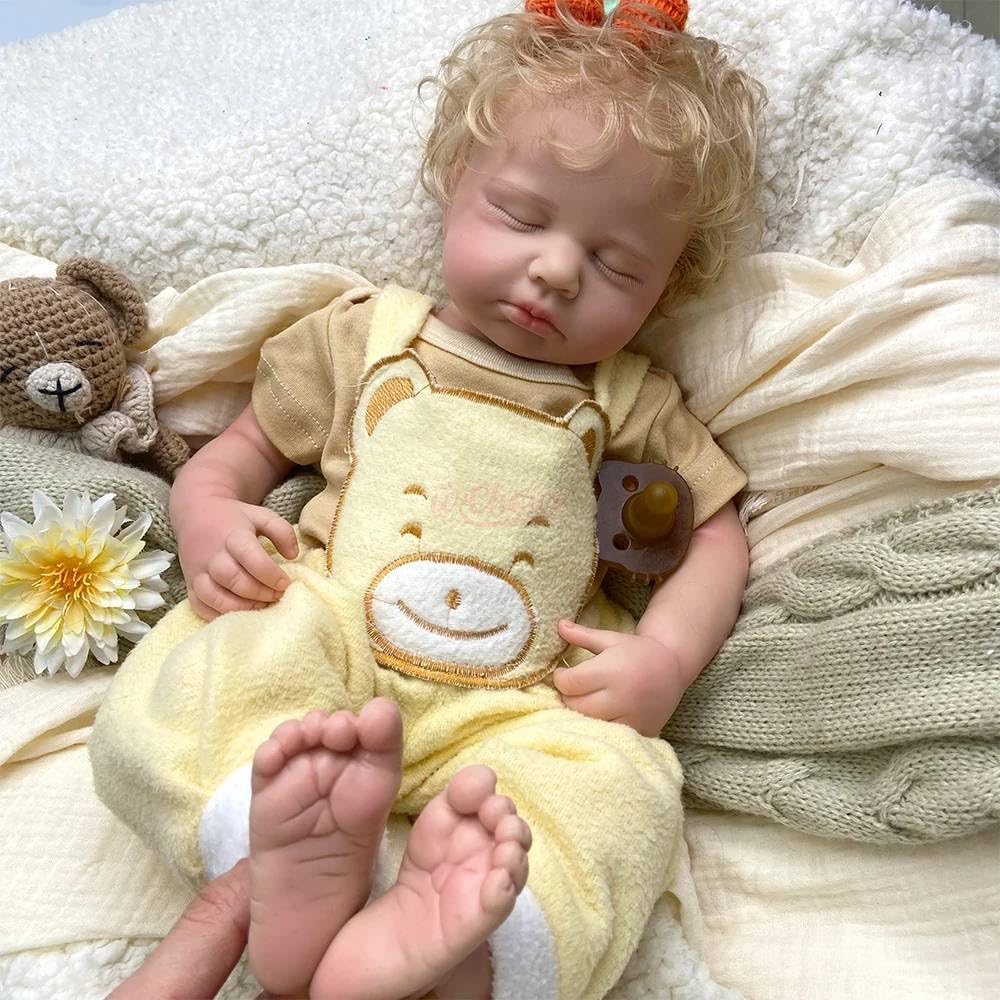 50 cm prawdziwe życie Reborn Baby Dolls silikonowe całe ciało winylowe realistyczne lalki niemowlęce blond dziewczyna anatomicznie poprawna lalka bobas realistyczna lalka noworodka z