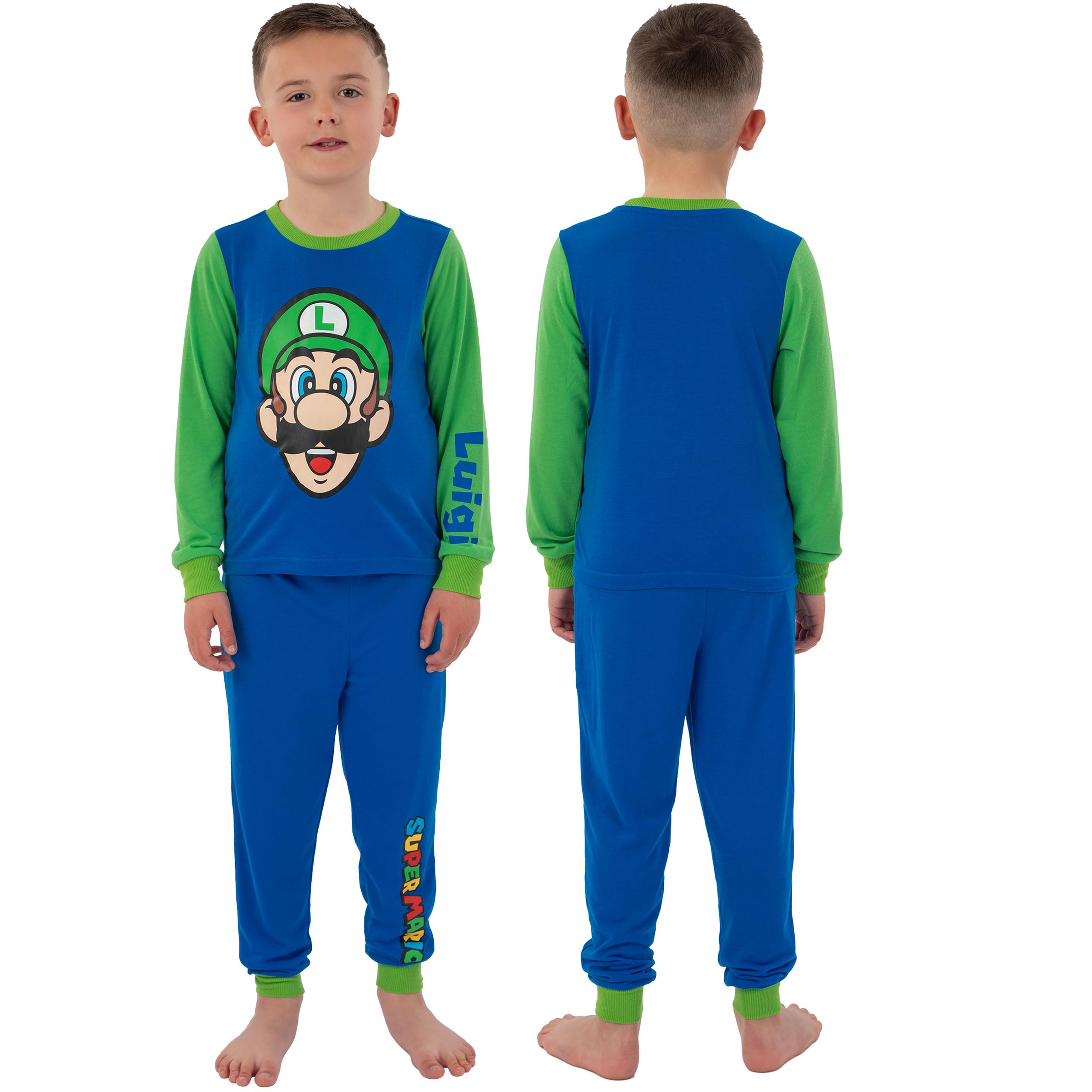 Super Mario Pijamas para Niño, Pack De 2, Pijamas Infantiles Gamers, Conjuntos Pijama De Mario para Niños