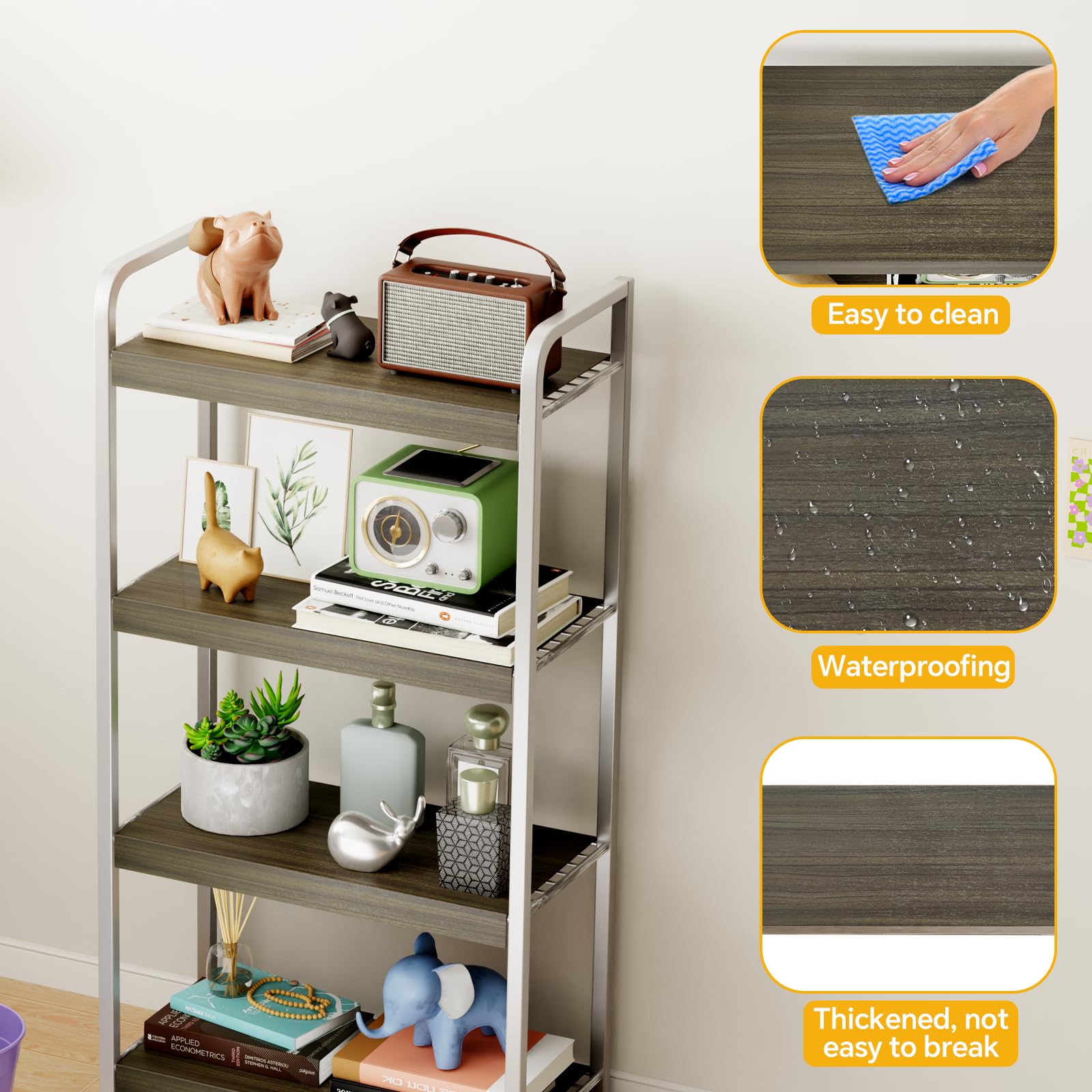Rustic Wire Shelf Covers - Wood Grain Look -5