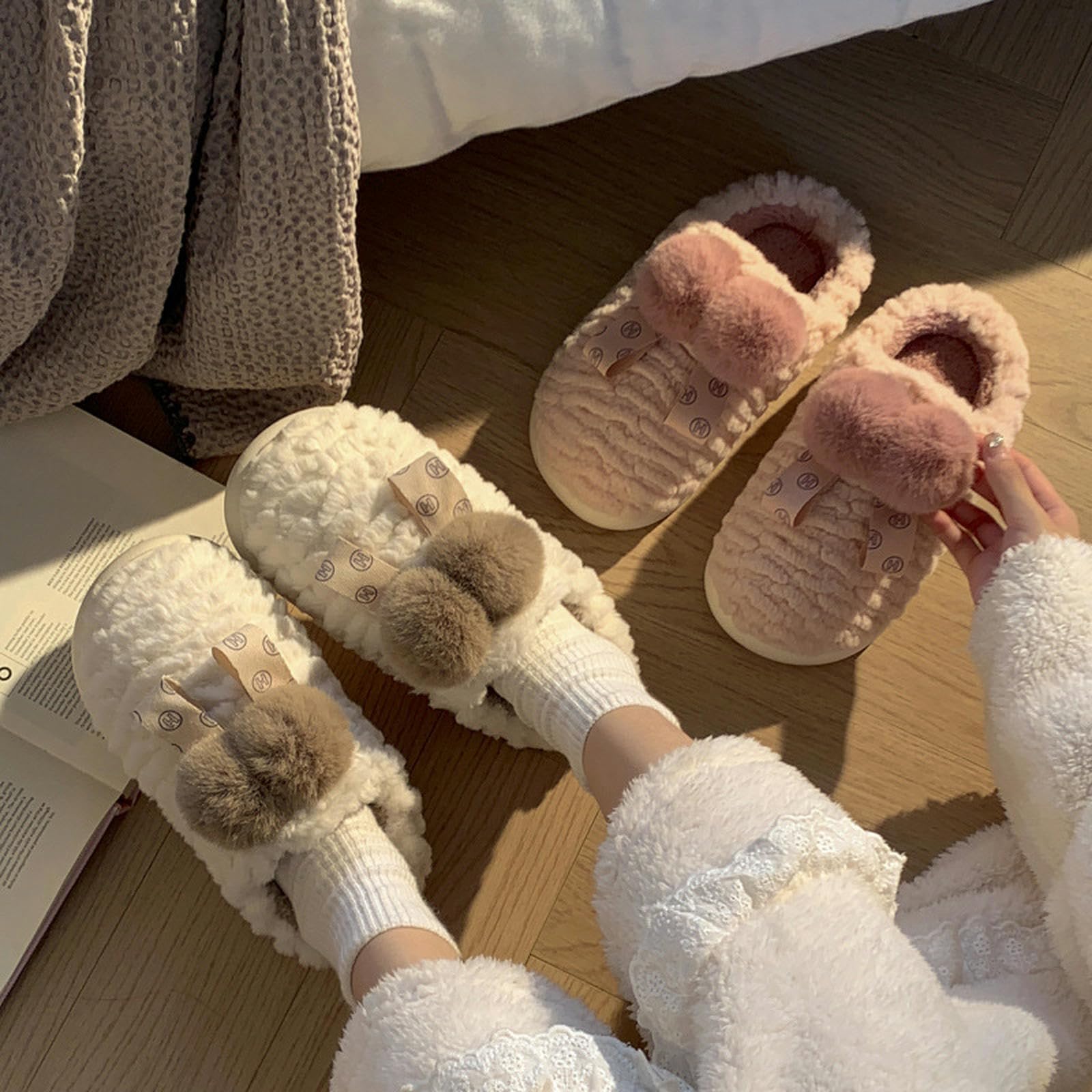 Pantofole Pantofole di Cotone per Donne Inverno Inverno Una Coppia Calda Coppia Calda Pannelli di Cotone per Uomini-cachi-40-41