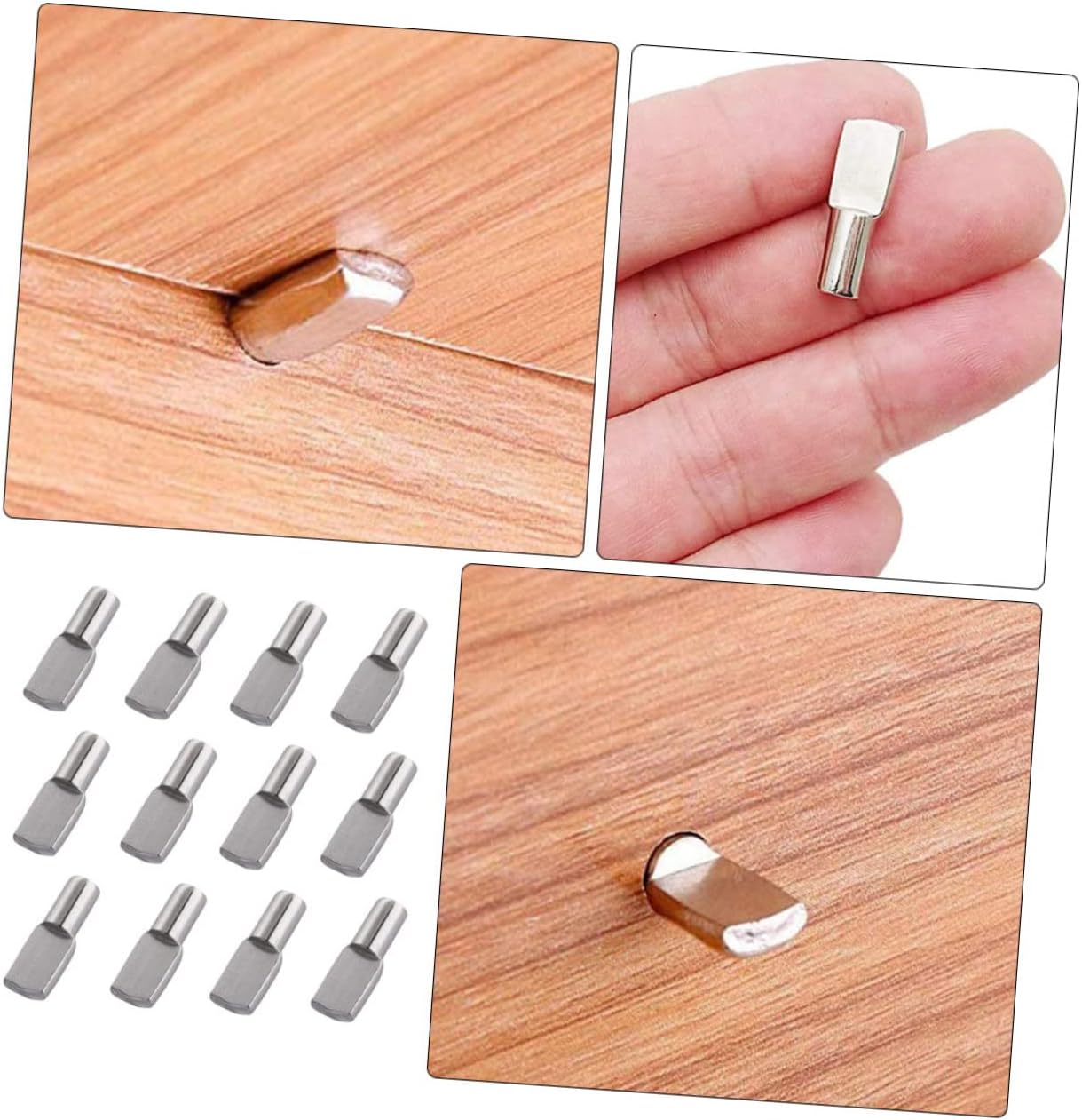 Lurrose 150Pcs Shelf Pegs for Cabinets and Furniture Support Pins for Shelves Durable and Tool Installation for Closet Bookcase and Display Cabinet Use