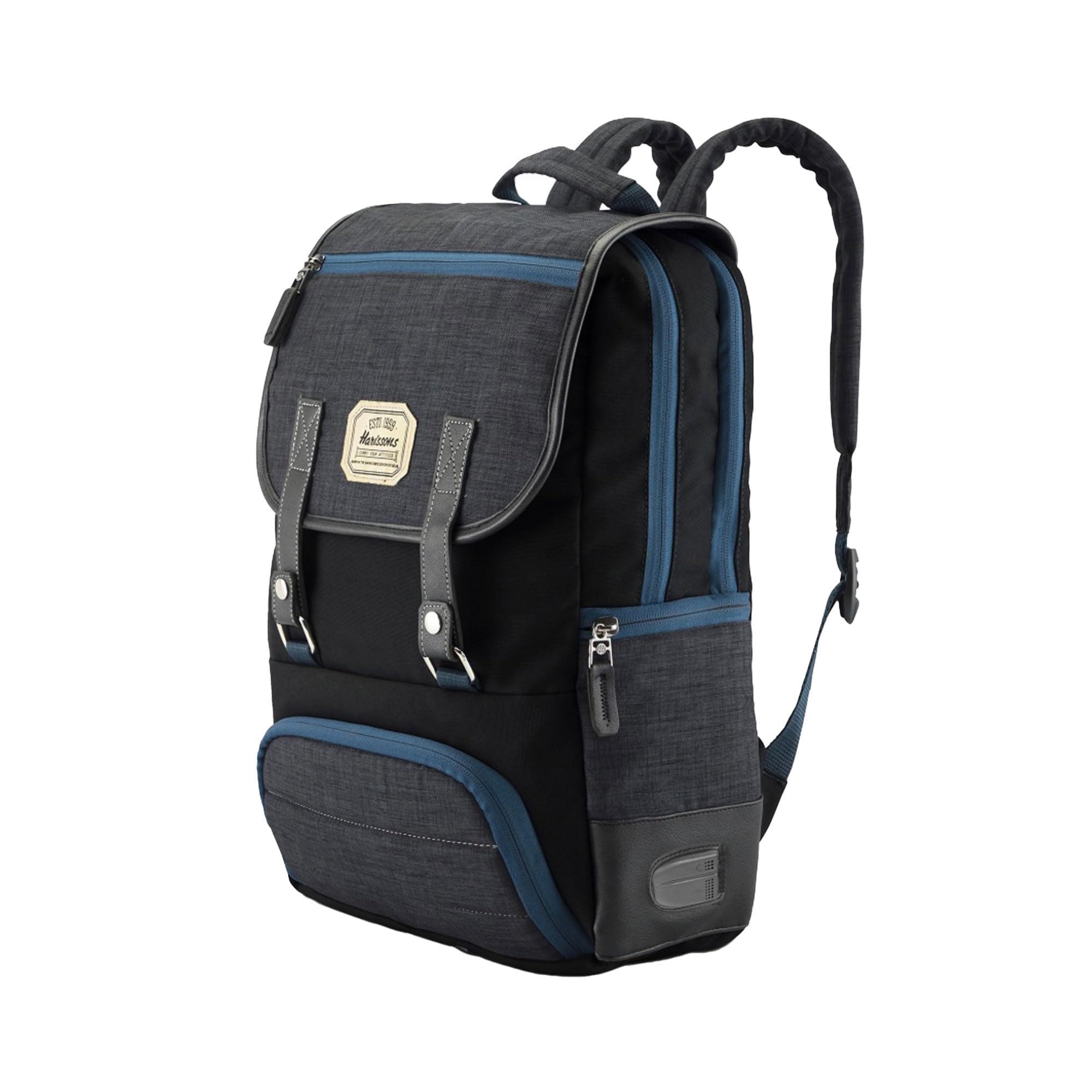 Sponsored Ad - HARISSONS Dexter Vintage Vegan Leather Laptop Backpack | 25L | Fits 14” Laptop | USB Port, Gadget Organizer, Slim Build with Top Flap Closure | Work, College & Daily Use