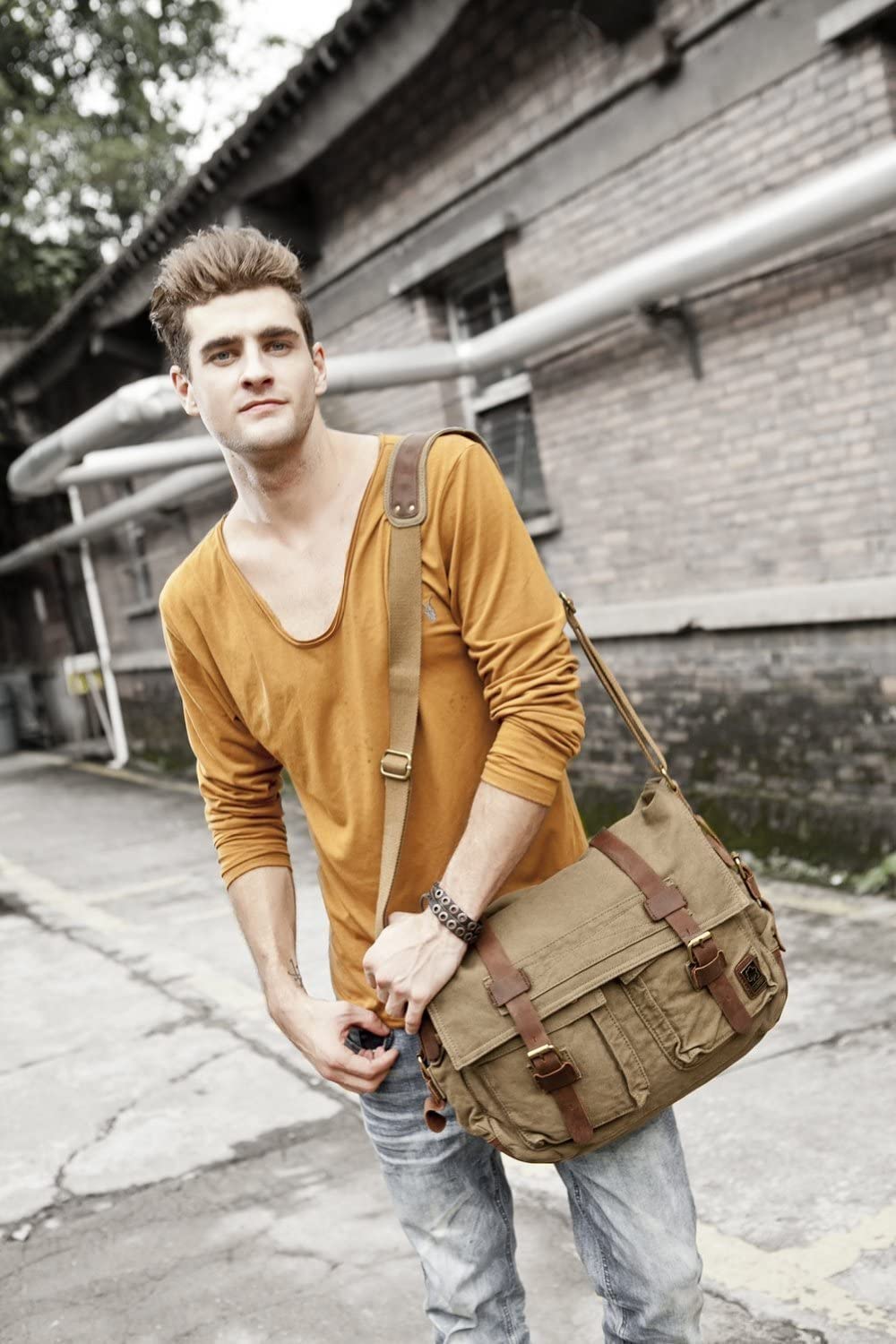 Sac Bandoulière Eysee en Toile pour Femme et Homme Sac Cartable