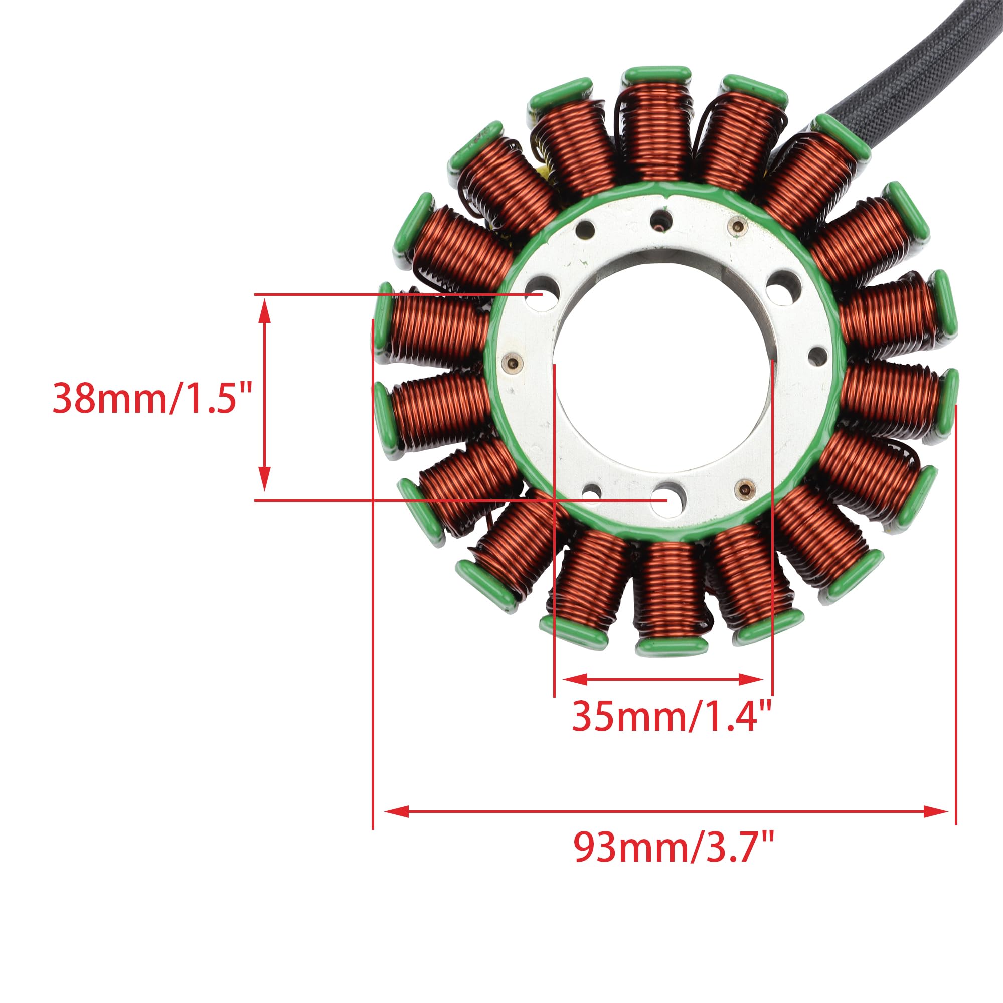 WOOSTAR 18 Bobine 3 Fil Magnéto Stator Remplacement pour DUKE 125 RC125 ABS 200 RC200 Moto