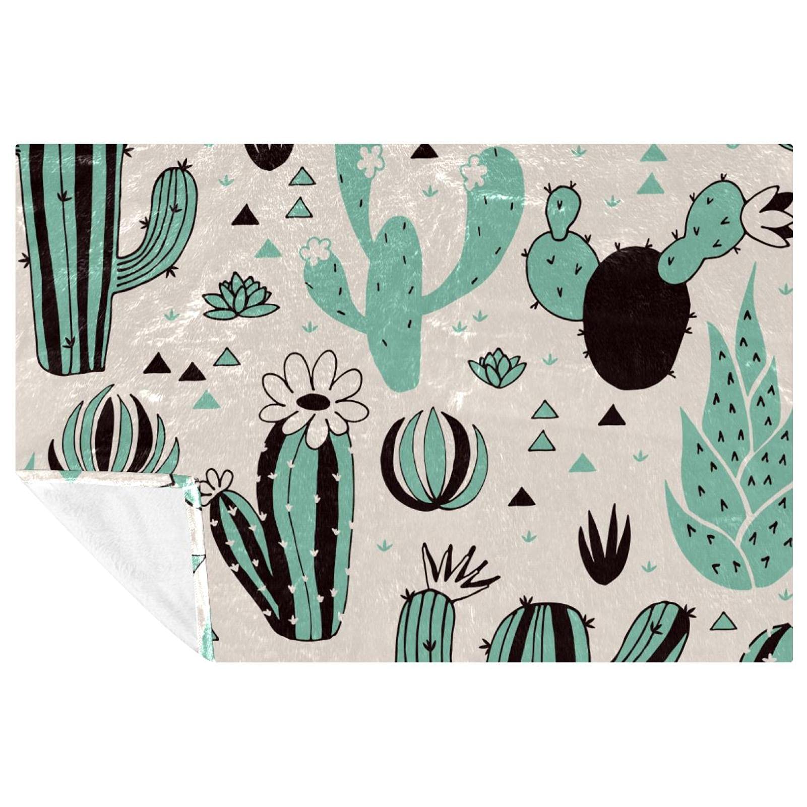 Couverture polaire cactus douce, un cadeau réconfortant pour lit