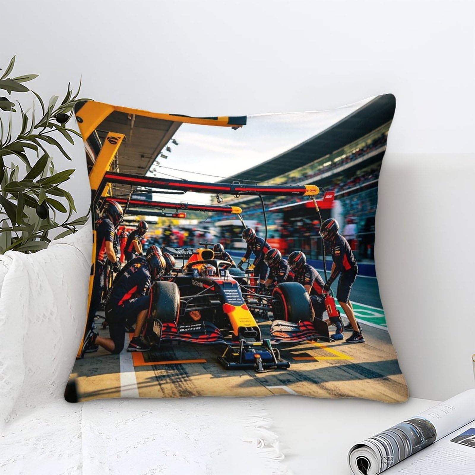 3U6C4M9K Formulaa Racing Cushion Covers 50x50cm, Pit Stop Throw Pillow Covers Decorative Pillows Covers for Sofa Bed Livingroom