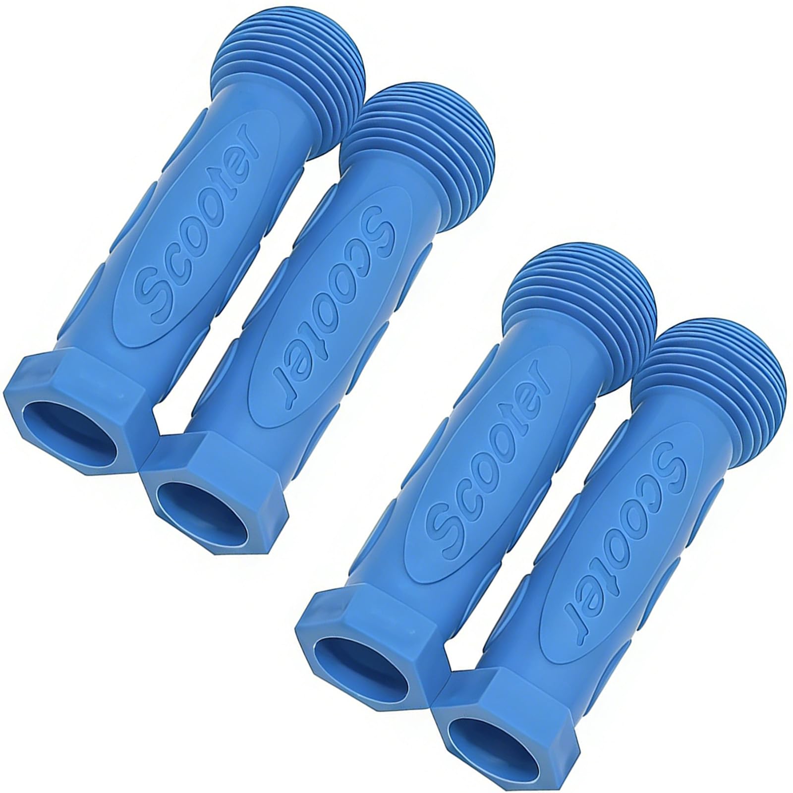 4 Pcs Micro Scooter Handles Scooter Grip Handlebar Soft Non-Slip Grips Rubber Handle T-Bar Grips Kids Bike Gri for Scooters Wheels Kid Kick Scooteres Bike Drifting Scooteres (Blue)