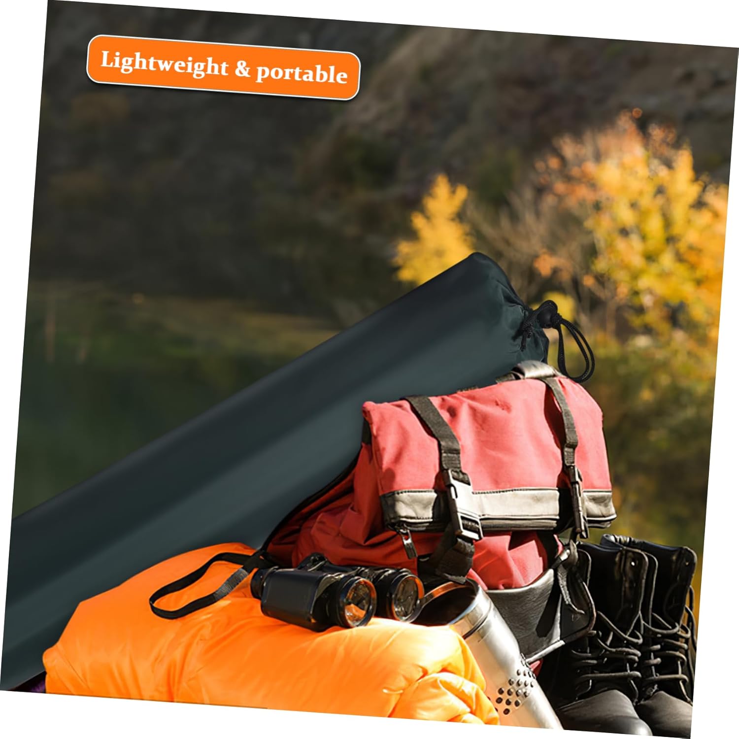 Self-Inflating Camping Sleeping Pad Portable Ultralight Air Mattress 185x60x2.5cm Military Green for Backpacking and Outdoor Camping