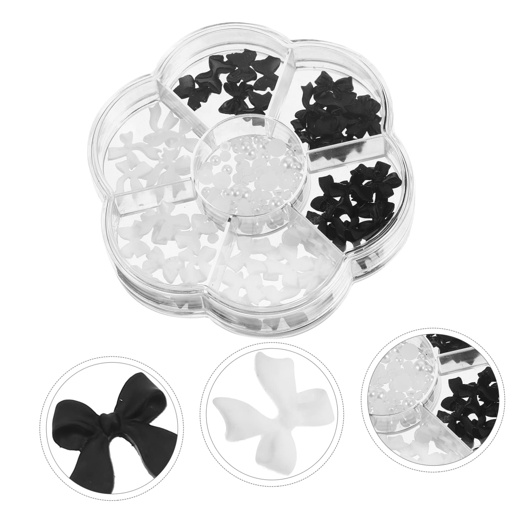 Mikinona Nail Gems Pearl Charms DIY Manicure Supplies Bowknot Nail Charms Girl's Manicure Ornaments