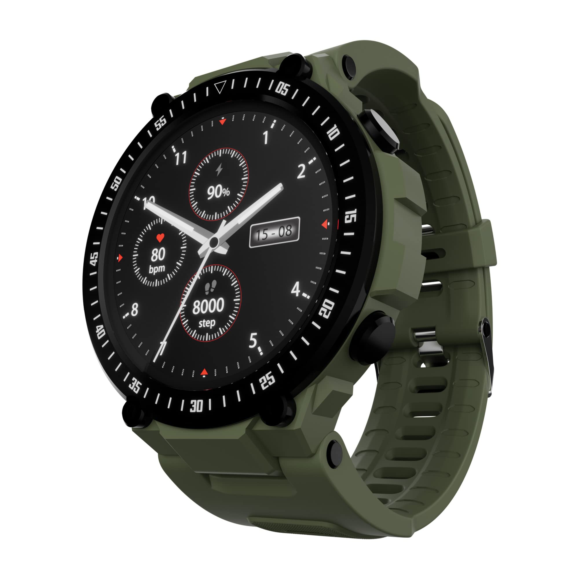 SENS EINSTEYN 1 Smartwatch with AMOLED 3.5 (1.39) Round Display, BT Calling, TWS Pairing and 150+ Watch Faces (Forest Green)-picture-55