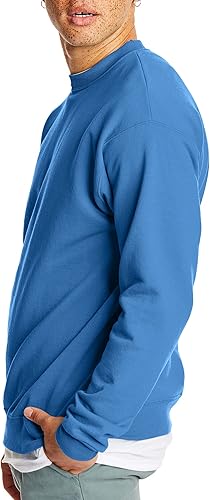 Miniatura 4 de Hanes Men's Ecosmart Fleece Sweatshirt, Pullover Crewneck Sweatshirt, Big & Tall, 1 or 2 Pack Denim Blue - 1 paquete