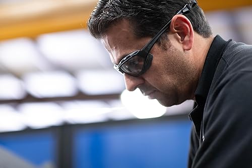 Miniatura 5 de Pyramex Safety Highlander XP Eyewear, Frame/Indoor-Outdoor Mirror Anti-Fog Lens Marco negro-gris/lente antivaho transparente