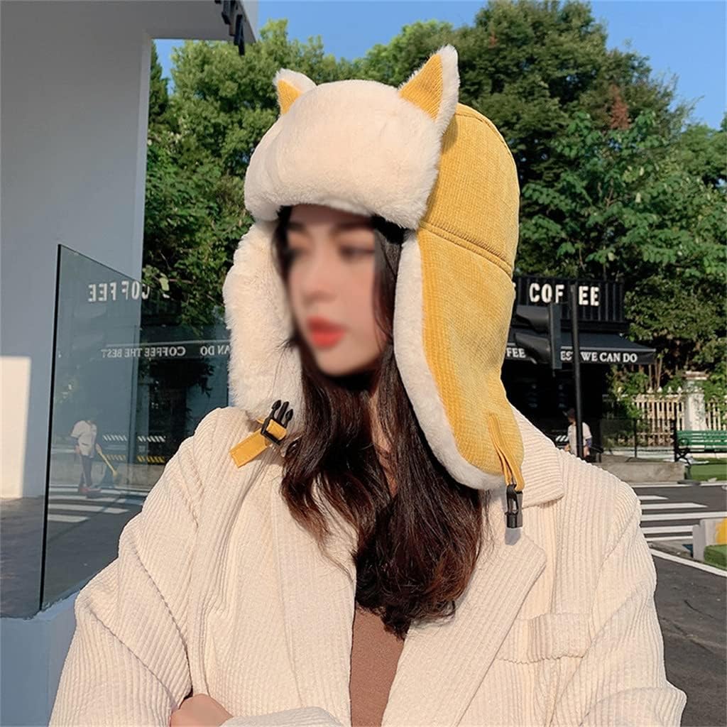 Winter Warm Earmuffs Windproof Cap Lei Feng Cap Thicken Ear-flapped Hat Plush Cotton(Black-JoJo's Bizarre Adventure1)