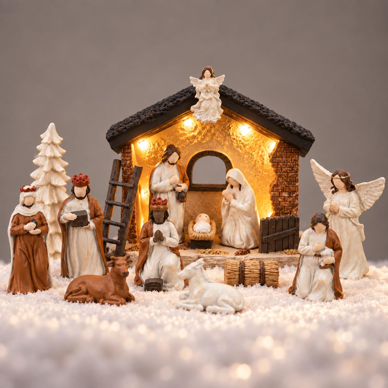 Presepe di Natale 14 Pezzi con Statuine in Resina dipinto a mano prodotto