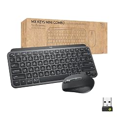 Logitech MX Keys Mini Combo for Business Compact Wireless Keyboard Mouse Logi Bolt Technology Bluetooth Certified Windows Mac