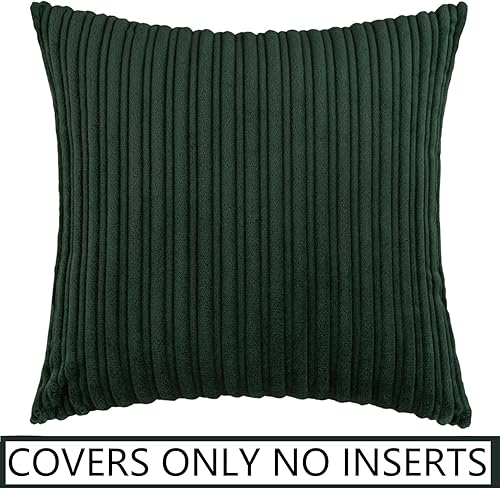 Miniatura 764 de UGASA - Juego de 2 fundas de almohada de terciopelo a rayas, funda decorativa para cojín con cremallera oculta para el hogar, sofá, dormitorio,