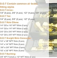 Vista 3 de Legines 38 piezas de latón D.O.T Freno de aire de nylon Tubería de montaje surtido Kits