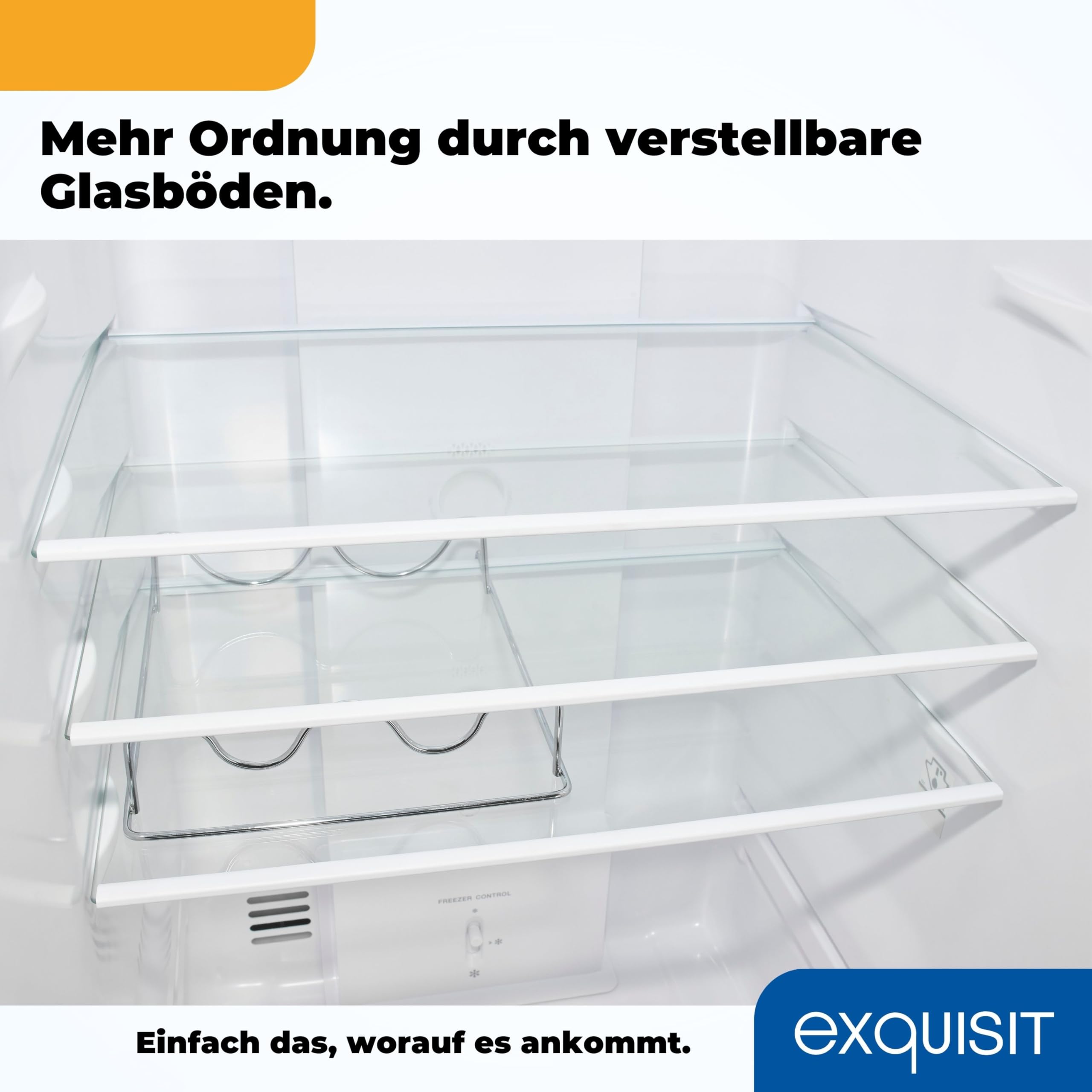 Exquisit Kühl-Gefrierkombination No-Frost, 247 L, Weiß, 39 dB | Freistehend, 4-Sterne-Gefrierfach, Schnellgefrieren, Energieklasse D – ideal für 3–4 Personen