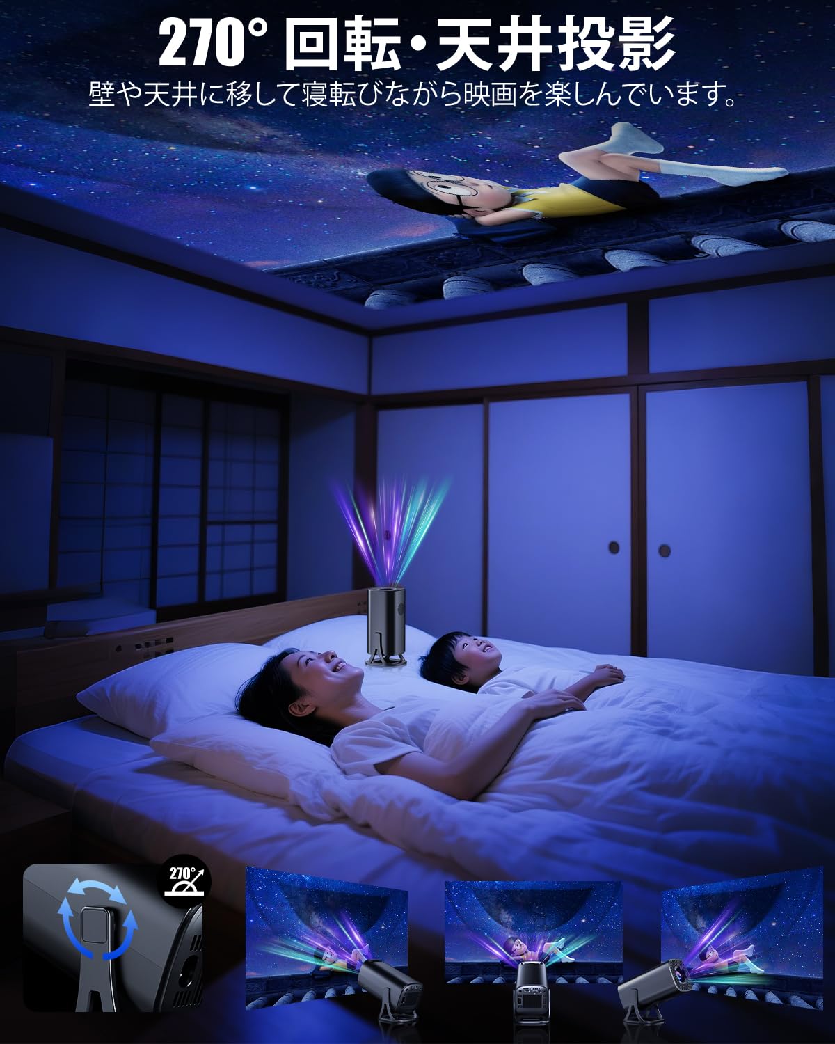 Amazon.co.jp: Glorlummi プロジェクター 家庭用【22000LM