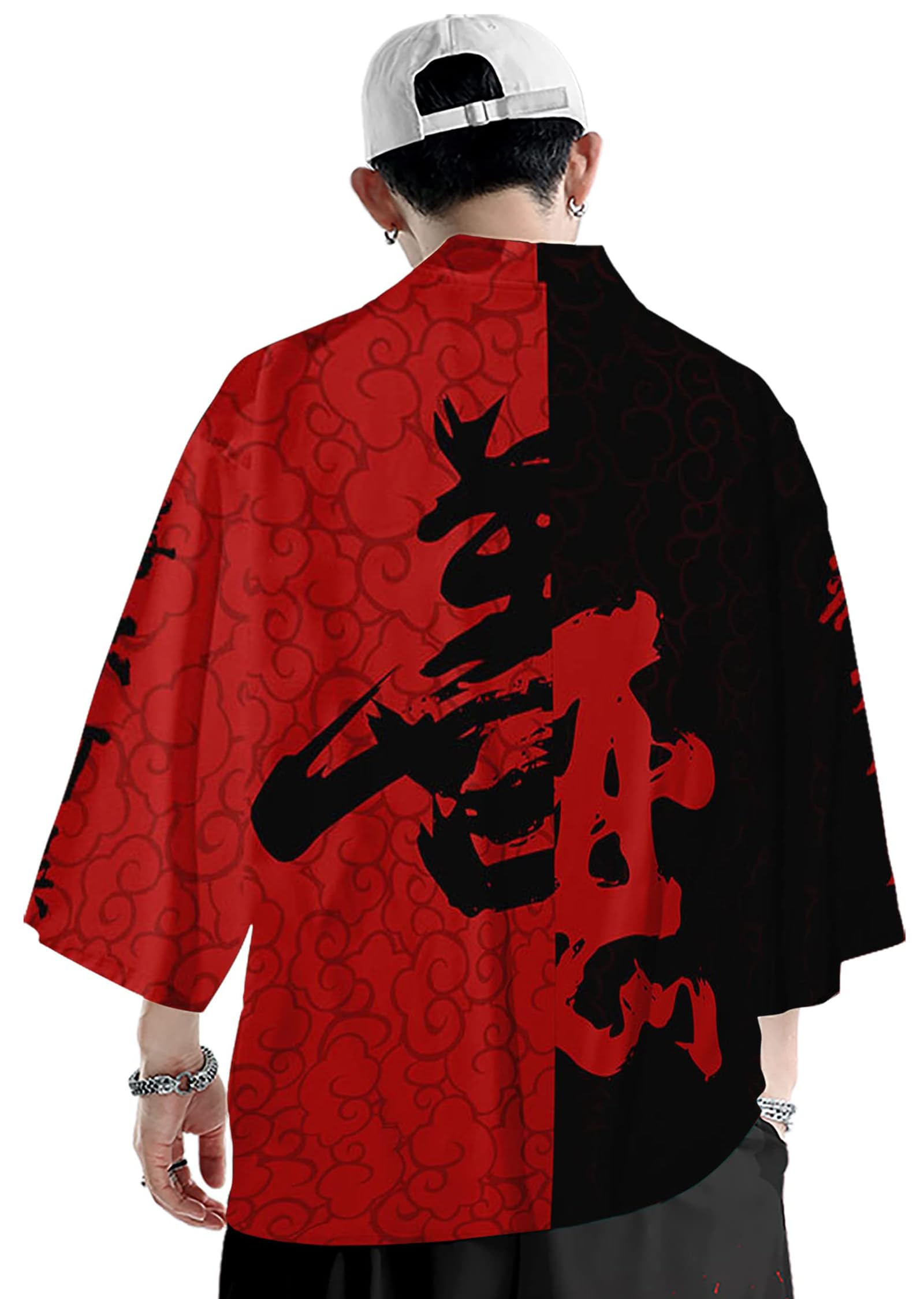 Womens and Men Cardigan Jackets Lightweight Japanese Kimono Long Sleeves Open Front Coat