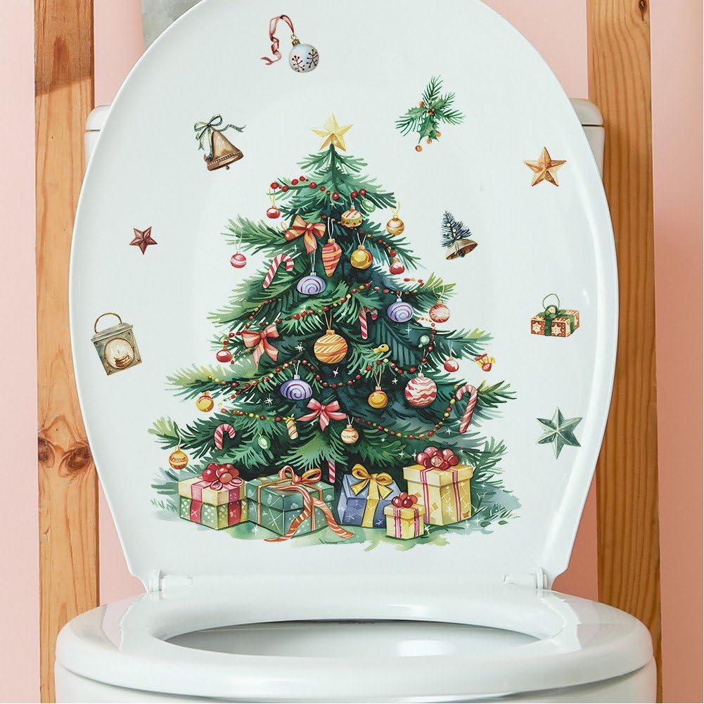 PVC 3D Illusie Kerst Decoraties, Kerstman Breaking
