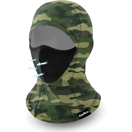 Kids Camo Face Mask: Stay Warm, Blend in Style