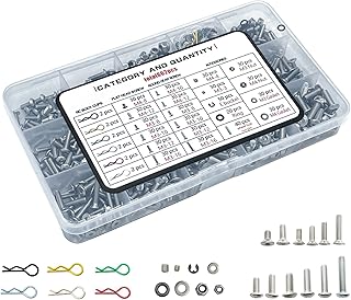 662-piece Universal Remote Control Screw kit 304 Stainless Steel Screw Combination kit, Suitable for Traxxas axial Redcat HPI Arrma SCX10 Losi 1/8 1/10 1/12 1/16 Scale Remote Control Truck Track