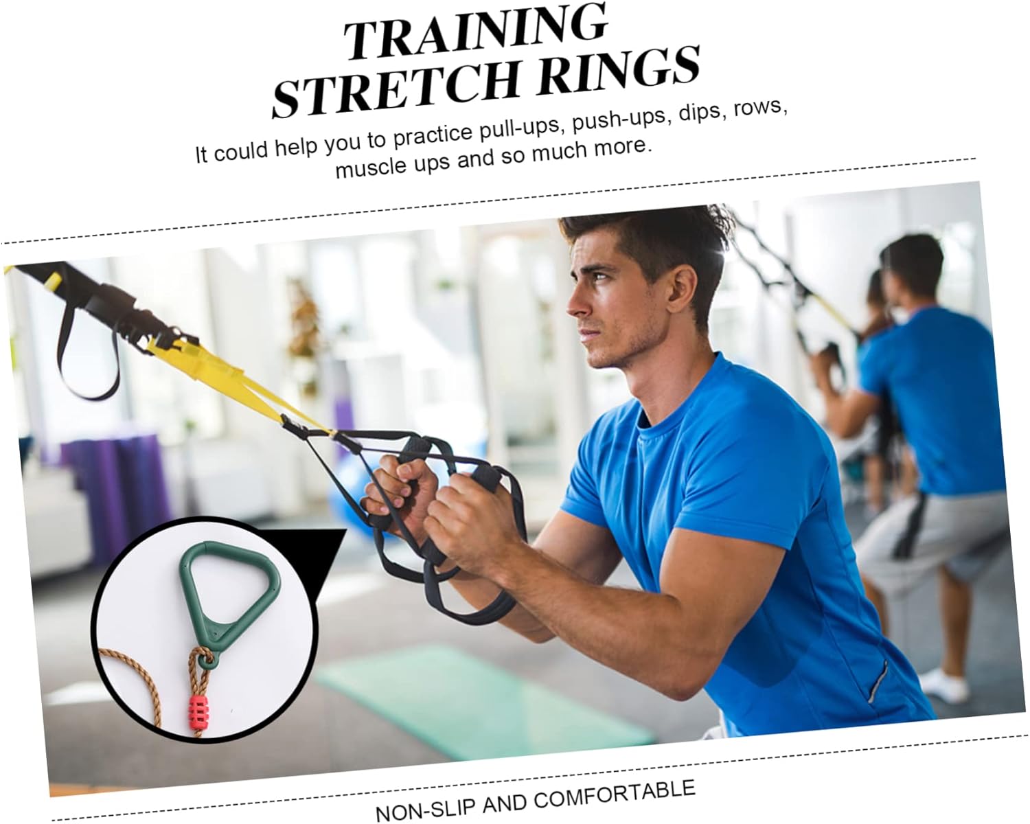 POPETPOP Fitness Rings Exercise Handle Grip Fitness Equipment Parts Horizontal Bar Fitness Equipment Pull-up