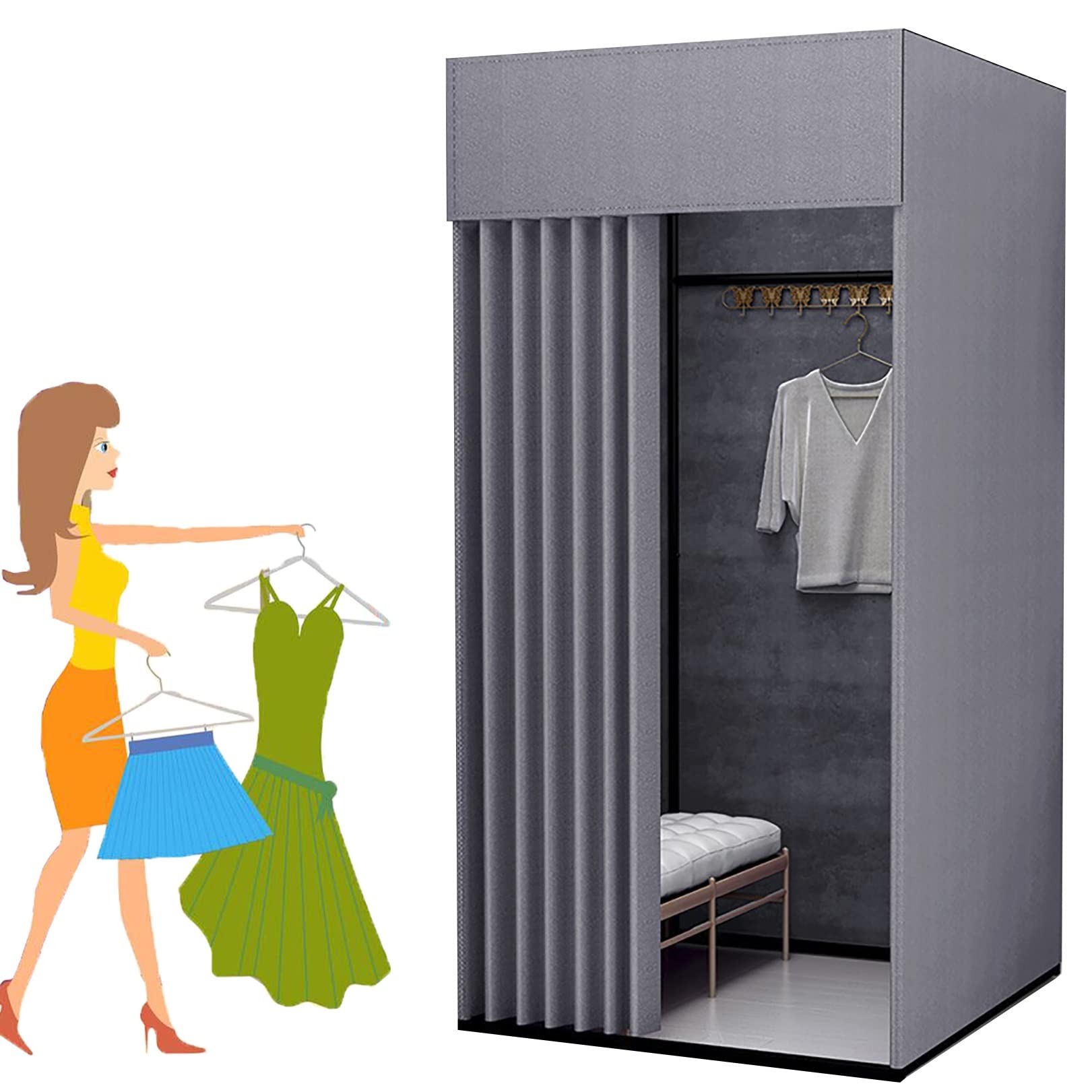 Vestiaire occultant pour cabine d'essayage de magasin afin de protéger l'intimité