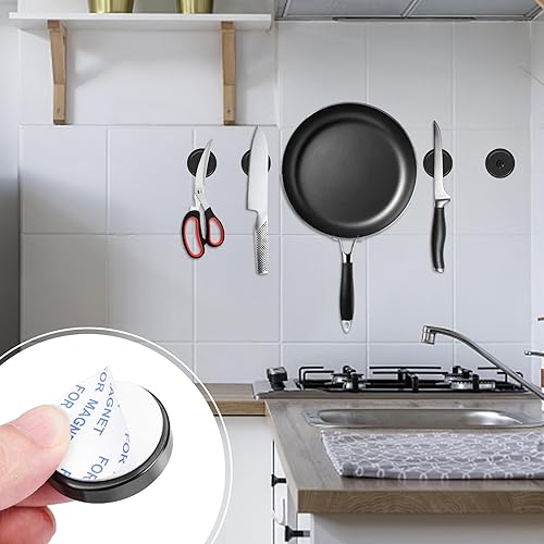 Miniatura 13 de TRYMAG Imanes resistentes – 80 libras, paquete de 6 con agujeros, almohadillas de acero, neodimio, tornillos para montaje en pared, respaldo